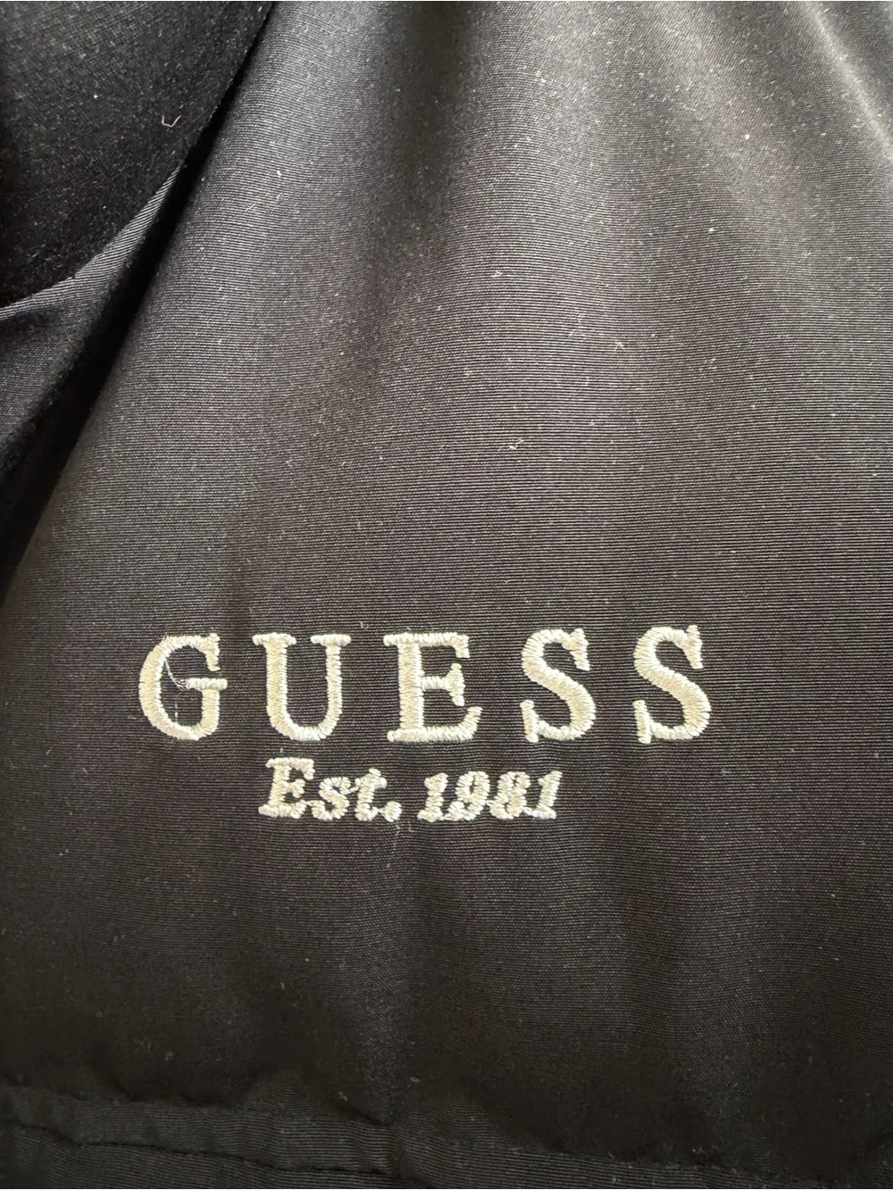 GUESS Black Quilted Puffer Jacket